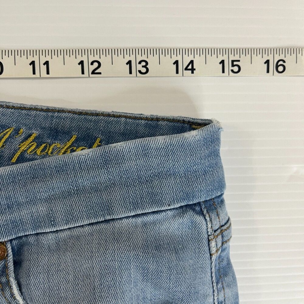 7 For All Mankind Womens Light Wash A Pocket Flare Leg Trouser Jeans Denim Sz 28 - Picture 6 of 10